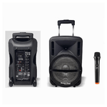 Maxtech-cassa Audio A Batteria Ricaricabile Trolley Woofer 10" Usb Extreme Sound Move 10 -