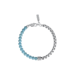 2JEWELS Bracciale in acciaio 316L ipoallergenico con turchese