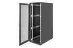 ARMADIO-36-UNITA--LINEA-SERVER--A-1787-x--L-600--P-1000MM.-COLORE-NERO-CON-PORTA-TRAFORATA-E-RUOTE