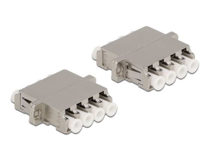 Delock-Accoppiamento-in-fibra-ottica-da-presa-quadrupla-LC-a-presa-quadrupla-LC-monomodale-in-metallo