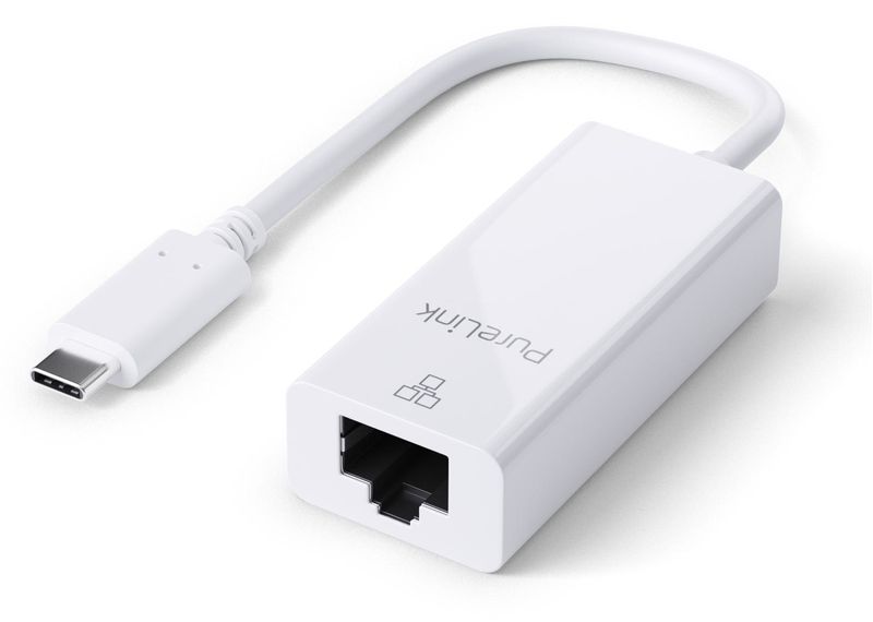 Adattatore-PureLink-da-USB-C-a-Ethernet---Gigabit-1000Mbps---iSeries---bianco---010-m