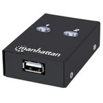 Manhattan-162005-hub-di-interfaccia-480-Mbit-s-Bianco--USB-A-Automatic-Sharing-Switch-2x-USB-B-Ports-480-Mbps-USB-2.0-Du