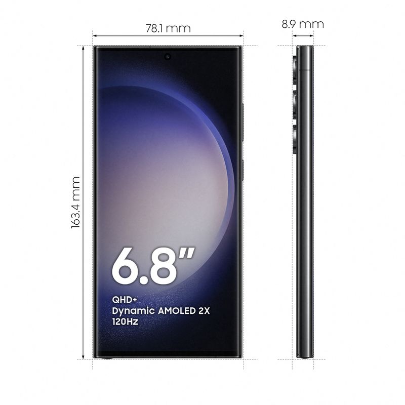 Samsung-Galaxy-S23-Ultra-Display-6.8---Dynamic-AMOLED-2X-Fotocamera-200MP-RAM-8GB-256GB-5.000-mAh-Phantom-Black