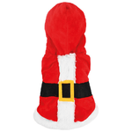 Record Cappottino per cani Babbo Natale 3XS - Lunghezza dorso 20 cm Rosso Bianco Nero