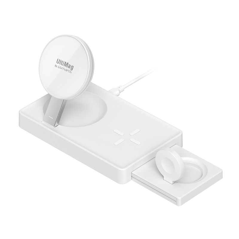 Caricabatterie-Wireless-4smarts-UltiMag-Trident-20W-bianco