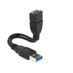 DeLOCK 0.15m 2xUSB3.0-A cavo USB USB 3.2 Gen 1 (3.1 Gen 1) 0,15 m USB A Nero