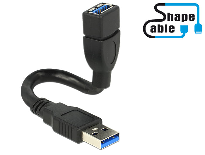 Cavo-Delock-USB-3.0-A-maschio--USB-3.0-A-femmina-ShapeCable-015-m