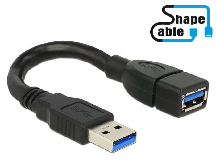 Cavo-Delock-USB-3.0-A-maschio--USB-3.0-A-femmina-ShapeCable-015-m