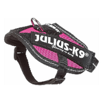 Julius-K9 Pettorina per cani IDC Powerharness Tg. Baby 2 2XS - Tg. Baby 2 (Circonferenza 33-45 cm Peso 2-5 Kg) Rosa Scuro