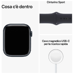 Apple-Watch-Series-8-GPS---Cellular-45mm-Cassa-in-Alluminio-color-Mezzanotte-con-Cinturino-Sport-Band-Mezzanotte-