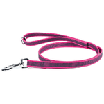 Julius-K9 Guinzaglio con maniglia e anello O Color e Gray Super-Grip M - 2 cm-Lunghezza 120 cm Rosa