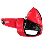 Record Cappottino impermeabile per cani Dave Fit S - Lunghezza dorso 35 cm Rosso