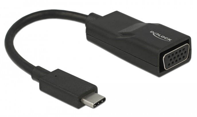 Cavo-adattatore-Delock-USB-Type-C-maschio--VGA-femmina-nero