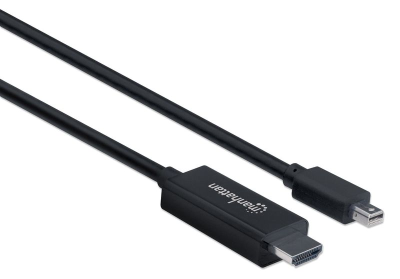 Manhattan-153232-cavo-e-adattatore-video-18-m-Mini-DisplayPort-HDMI-tipo-A-Standard-Nero--MINI-DISPLAYPORT-TO-HDMI-CABLE