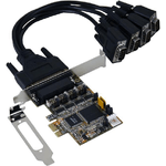 EXSYS EX-44384 scheda di interfaccia e adattatore Interno VGA (IO Exsys PCIe 4x Seriell DB9 EX-44384 inkl. LP)