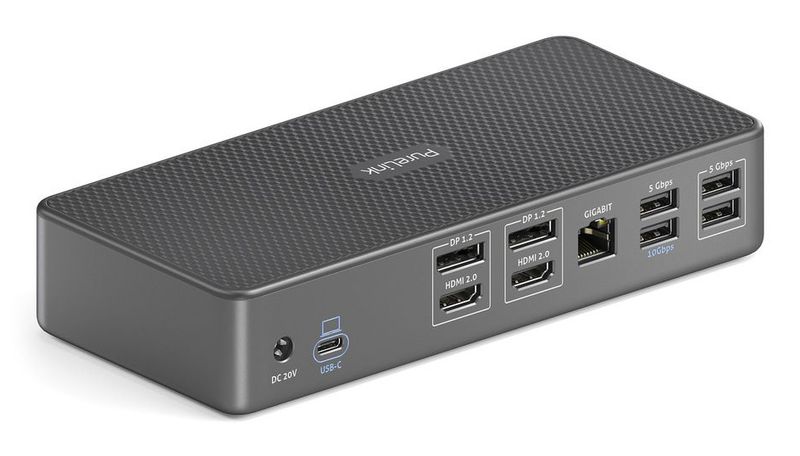 Anschlsse-2x-HDMI-2.0-4K60-2x-DP1.2-4K60-USB-3.2-Gen2-100W-PD-10Gbps-7x-USB-1x-Ethernet--Abmessungen-415x290x280mm