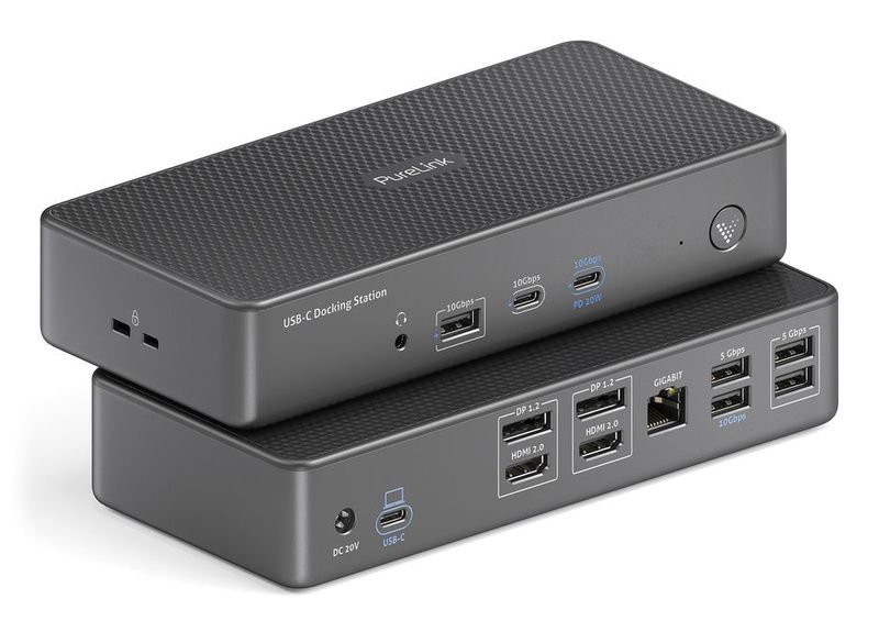 Anschlsse-2x-HDMI-2.0-4K60-2x-DP1.2-4K60-USB-3.2-Gen2-100W-PD-10Gbps-7x-USB-1x-Ethernet--Abmessungen-415x290x280mm