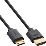 InLine Slim Cavo HDMI ad altissima velocità AM/CM 8K4K placcato oro nero 1,5m