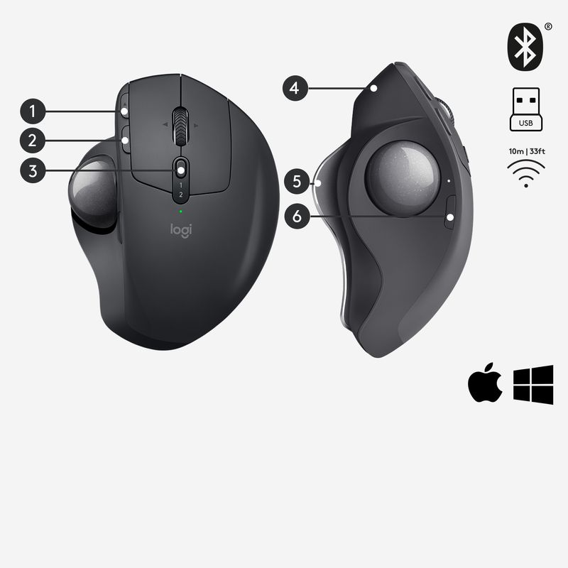 Logitech-MX-Ergo-mouse-Mano-destra-RF-senza-fili---Bluetooth-Trackball-440-DPI