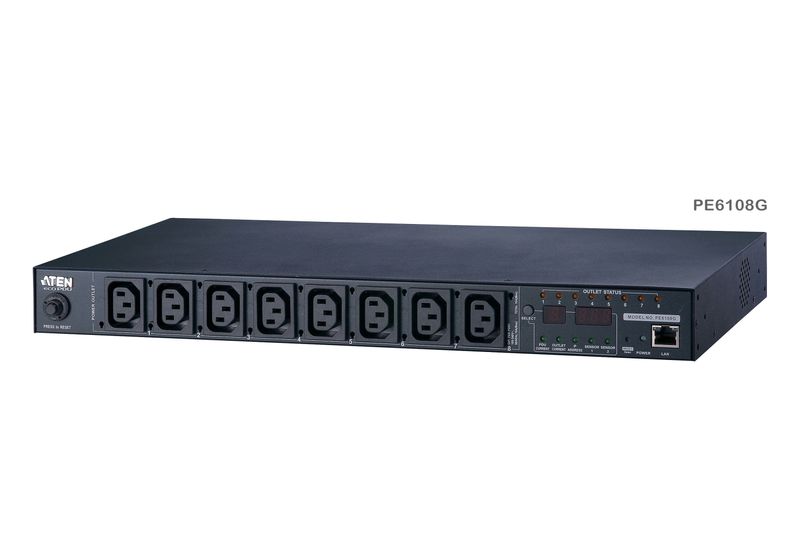 Aten-8-Port-Intelligent-1U-ECO-Power-Distribution-Unit--PDU--Metered--8-x-C13-