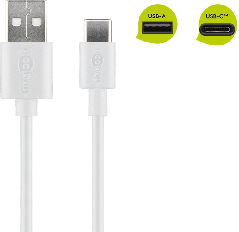 Cavo-USB-tipo-C-USB-2.0-goobay-da-1-m-Hvid