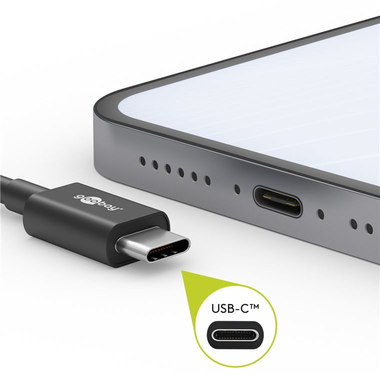 Cavo-USB-tipo-C-USB-2.0-goobay-da-1-m-Hvid