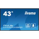 Iiyama LH4365UHSB-B1 visualizzatore di messaggi Design chiosco 108 cm (42.5") LED Wi