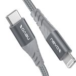 nevox-1M---Lightning-zu-Type-C-USB-Datenkabel-MFi-Nylon-geflochten---silbergrau--1885-