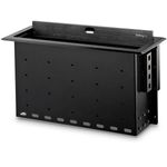 StarTech.com BOX4MODULE organizer per cavi Scrivania Scatola portacavi Nero 1 pz (Connectivity Box - Conference Table)