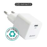 ESTUFF ES637027 Caricabatterie per dispositivi mobili Smartphone Bianco AC Ricarica rapida Interno (INFINITE USB-C Charg