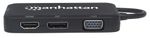 Manhattan-152600-replicatore-di-porte-e-docking-station-per-laptop-USB-tipo-C-Nero--USB-C-DOCK-HUB-4-PORT----DISPLAYPORT