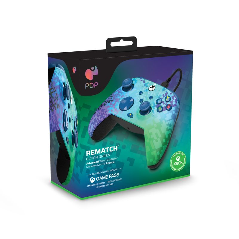 Controller-di-gioco-PDP-per-Xbox-Series-XS-e-Xbox-One-Rematch-Glitch-Green