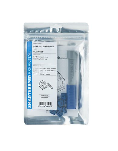 SMARTKEEPER-ESSENTIAL-10-blocchi-porta-RJ451-chiave-di-blocco-Basic-blu