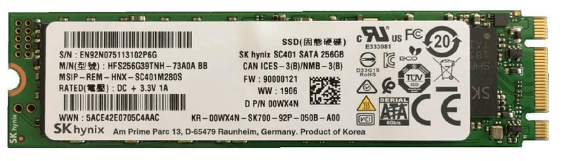 DELL-6FFK6-drives-allo-stato-solido-M.2-256-GB-Serial-ATA-III-MLC--SSDR-256-S3-2280-SNDSK-X300---0WX4N-256-GB-6-Gbit-s--