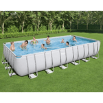 Bestway Power Steel 56474 piscina fuori terra Piscina con bordi Piscina rettangolare 30045 L Blu, Grigio