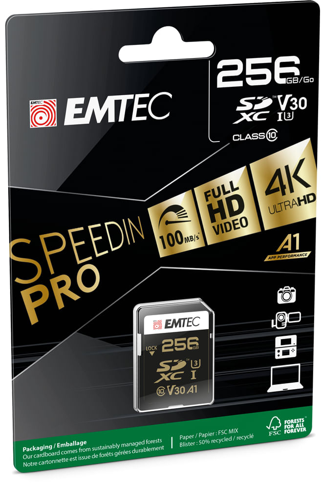 Emtec-SDXC-256GB-SpeedIN-PRO-CL10-95MB-s-FullHD-4K-UltraHD