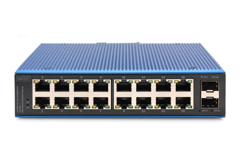 DIGITUS-Switch-di-rete-Gigabit-Ethernet-a-16-porte-industriale-non-gestito-2-Uplink-SFP