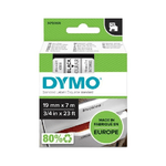 DYMO-D1---Standard-Etichette---Nero-su-trasparente---19mm-x-7m