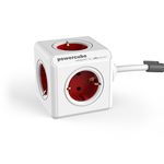 Microconnect Allocacoc PowerCube prolunghe e multiple 3 m 1 presa(e) AC Interno Rosso, Bianco