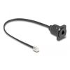 Delock-Cavo-RJ10-tipo-D-da-maschio-a-femmina-nero-da-30-cm