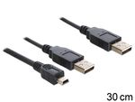 Cavo-Delock-2-x-USB-2.0-A-maschio--USB-mini-a-5-pin