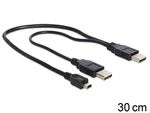 Cavo-Delock-2-x-USB-2.0-A-maschio--USB-mini-a-5-pin