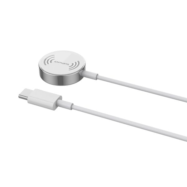 Caricabatterie-Wireless-4smarts-VoltBeam-Mini-2.5W-Apple-Watch-1-7-SEUSB-C-1m-bianco