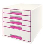 Leitz 52142023 scatola per la conservazione di documenti Polistirolo Rosa, Bianco