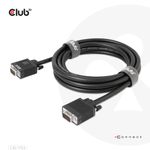 CLUB-3D Standard 15-Pin VGA-Stecker auf VGA-Stecker Kabel  Innerer Leiter 3 x Coax (RGB)  Gold