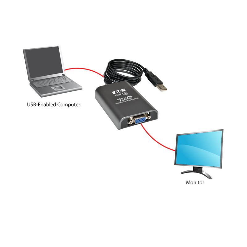 Tripp-Lite-U244-001-VGA-R-adattatore-grafico-USB-1920-x-1200-Pixel-Nero