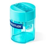 Staedtler Temperamatite con contenitore Staedtler Noris a 2 fori 512 006 cyan verde Tiffany - 512 006-37