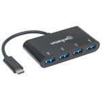 Manhattan-162746-hub-di-interfaccia-USB-3.2-Gen-1-3.1-Gen-1-Type-C-5000-Mbit-s-Nero--USB-C-Dock-Hub-Ports-x4-USB-A-x4-5-