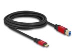 Delock-Cavo-USB-5-Gbps-USB-Type-C-maschio-a-USB-Type-B-maschio-da-3-m-rosso-in-metallo