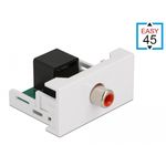 DeLOCK Modulo Easy 45 RCA femmina per porta RJ45 femmina 22,5 x 45 mm